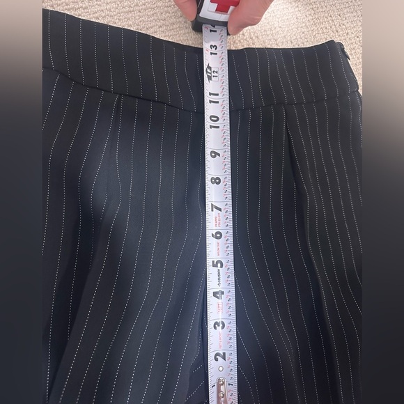 Armani Collezioni Black Pinstripe Trousers Size 4 - Picture 6 of 6